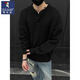 Woodpecker American Henry Collar Sweater Men's Autumn and Winter New High-end Lazy Style Knitted Sweater with Bottoming Shirt for Men Light Gray 3XL (Recommended 145-160 Jin Jin equals 0.5 kg)