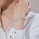 Meluxe peach blossom pt950 platinum bracelet honeycomb bracelet platinum chain birthday gift A style 6.86g-16+3cm