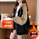Wanding Junior High School Students' Jacket Women's Velvet Thickened Big Children's Clothes 13-15 Years Old Women's Velvet Jacket Winter Clothes 2025 New Style Apricot (Fellow) 160 M Recommended 80-115 Jin Jin equals 0.5 kg to wear