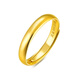 Gold supreme gold ring plain circle glossy small version narrow surface pure gold 999 live mouth ring birthday gift for women priced 3.6 grams