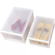 Yusenyi Extraordinary Household Products Shoe Box Drawer-type assembly-free dust-proof transparent plastic thickened men's and women's sneaker storage box can be stacked 2 pieces for men (transparent drawer model) 25.7x36.8x15.7cm