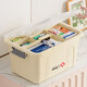 Large medicine box with lid for household clothes, toys, snacks, books, portable storage box, large capacity plastic organizing box 33*23.5*18.5cm medium layered medicine box