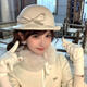 Fat Donglai's same style winter French lady lace bow woolen beret women's season 2025 new white bow woolen hat