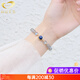 Genomanman natural Sri Lankan moonstone kyanite bracelet female crystal bracelet best friend birthday gift beads 8mm