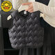 G.DUCKKIDS little yellow duck baby vest boys and girls vest baby waistcoat for small and medium-sized children autumn and winter liner children can wear inside and outside, black 90 (recommended height 70-80cm)