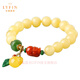 Layun Feiyin Collection Gold Twist Beeswax Bracelet for Women Genuine Original DIY Beeswax Amber Ball Single Circle Bracelet for Women About 9.5mm (with authoritative identification certificate)