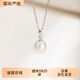 Zhuji freshwater pearl pendant women's rice-shaped beads S925 silver melon seed buckle necklace classic versatile temperament neck chain gift