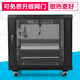 0.8m 0.6m network server cabinet rack small weak computer 19-inch computer room home 12u noise reduction 800 depth 900 depth 1000 0.6 meters high, 1000 deep, black, mesh door