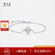 Chow Tai Sang platinum bracelet PT950 lucky four-leaf clover adjustable car flower bracelet birthday gift for girlfriend Platinum four-leaf clover bracelet (chain length about 16cm) 2.80g
