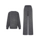 TCH Sweater Suit Women's 25th Autumn and Winter Floral Hot Diamond Design Slim Commuting Style Elegant Style Three-piece Set Dark Gray M 80-120Jin Jin is equal to 0.5 kg