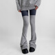Night Classroom Winter Leg Covers Over the Knees Autumn and Winter Gray Long-Tube Horned Wide-Leg Socks Covers Extra Long Black Socks Women Gray One Size