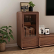Yusenyi full solid wood wine cabinet living room standing cabinet floor-standing single door sideboard simple home TV side cabinet wall storage solid wood color length 50 deep 35 high 120 single door