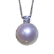 Su Chen's natural Edison pearl pendant, round and bright 18K gold zircon princess, is comparable to Australian white seawater pearls 1112mm