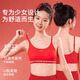 Cat Man's Year of the Pig Underwear Set for Female Students Junior High School and High School Girls Developmental Vest Girls Bra Big Red Panties Wide Shoulder Straps-Chinese Red Suit 160 (L) Recommended weight 80-95Jin Jin is equal to 0.5 kg