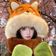 Zootopia Fox Nick Scarf Hat Gloves Three-in-One Winter Scarf Women's Valentine's Day Birthday Gift Nick Fox Scarf Hat Gloves Three-in-One Genuinely Authorized 10-12 Years Old Girls Children New Year's Birthday Valentine's Day Gifts for Girlfriends and Wife