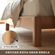 Lit d'origine en bois massif moderne moderne petit appartement nocturne clair chêne grand lit chambre à coucher de lit à double lit Style de rondins l701d corps haut - couleur en bois 1,5 lit + matelas 10 cm grand lit