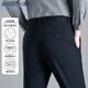 ROMON straight trousers formal men's casual trousers loose business versatile simple suit trousers men black 33