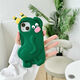 Yusenyi Cucumber mobile phone funny arm cucumber elf Apple 16promax mobile phone case 16/15/14/13/12pro anti-fall 16pro cucumber elf green single shell Apple 14pro