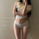 Universal Sweet Ballet Japanese Sweet Underwear Women's Pure Cotton Trimmed Low Waist Fairy Underwear New Style Light Gray 12% off for 5 pieces or more M