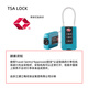 Plum customs lock overseas travel luggage gym cabinet drawer ABS plastic steel cable TSA customs password padlock TSA23902 black
