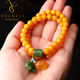 Yogurt Natural Amber Raw Stone Beeswax Bracelet Women's Jade Heather Southern Red Accessories Chicken Butter Yellow Full Honey Bracelet Beads 8mm