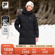 FILA official women's mid-length down jacket 2025 winter 90 goose down high-pile 740+ warm and cold-proof jacket