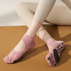 2025 new style cowhide non-slip wear-resistant split toe socks yoga socks for women's Pilates training special five-toe socks gray + black + elegant purple three pairs