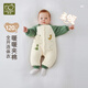 Rabbi baby jumpsuit 120g quilted warm autumn and winter male and female baby full-length romper, dark green 80