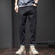 Charluoel Jeans Herren Frühling und Herbst neue Stil Hosen Herren loser Straight Herrenhosen Trendy Brand 2025 Frühling Casual Long Hosen 6621 Blue + 6621 Black 29