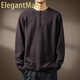 ElegantMan high-end American retro Henry collar sweater for men in spring and autumn heavyweight retro casual handsome bottoming long-sleeved sweater for men Classic S _Suitable for 90-110Jin Jin is equal to 0.5 kg