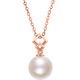 Saturday Fortune Jewelry 18K red gold pearl pendant for women birthday gift X0411332 does not include chain