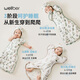 WELLBER Newborn Baby Anti-jump Sleeping Bag Surrender-style Baby Wrap-style Wrap Suitable for All Seasons 0-6 Months Little Cute Tiger M