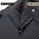 SHANSHAN light luxury brand men's suit two-piece business slim gray striped casual suit for men gray striped 2XL 180