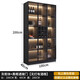Zhong Zhanggui wine cabinet display cabinet home glass wine cabinet living room wall custom light luxury storage cabinet 2025 new sideboard installation included 0 level 1.8 thickened plate three-door wine grid 100x4