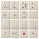 Simon (SIMON) switch socket panel five-hole socket three-hole air conditioner with switch 86 type wall concealed C60 series champagne gold five-hole socket