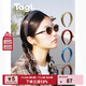 Tagi. Cream love metal oil dripping diamond retro autumn and winter denim headband high skull headband matcha