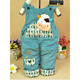 Youbeixiang (youbeixiang) thickened trousers for infants and young children, new crotchless cute cartoon autumn and winter baby suspenders for men and women, cotton trousers jumpsuit, dark green happy cow 73cm _ It is recommended that 18Jin Jin is equal to within 0.5kg