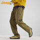 JEEP Jeep three-in-one assault casual pants men's winter velvet warm waterproof ski overalls dark gray XL