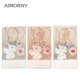 Aimorny Eternal Flower Rose Einhorn Schlüsselbund Geschenkbox Praktische herzzerreißende chinesische Valentinstagsgeburtstagsgeschenk für Freundin