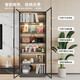 Zhong Zhanggui glass small wine cabinet living room wall display cabinet storage cabinet light luxury red wine cabinet household small wine storage cabinet 40x32x200 single cabinet dark gray delivery to home