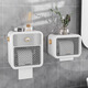 Shantou Lin Village punch-free bathroom tissue box toilet paper storage rack toilet paper toilet paper roll waterproof wall hanging cream white-regular style single layer