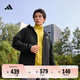 Adidas waterproof and windproof casual hooded jacket for men and women autumn new Adidas official light sports black XL