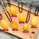 Manla Jade Pei natural beeswax pendant amber water drop necklace men and women raw stone high-end old honey chicken oil yellow pendant genuine beeswax water drop 6-7g amber bead chain