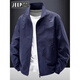 JEEP SPIRIT Jeep High-end Stand Collar Men's Jacket 2025 Autumn and Winter Plus Velvet Windbreaker Winter Casual Top Jacket Men's Military Green Jacket (Single Side) XL Size 130-145Jin Jin is equal to about 0.5 kg