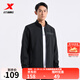 Xtep Store Same Style Warm Jacket Windbreaker Men's Training Outdoor Sports Cardigan Jacket Men 976329160150 True Black 2XL