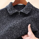 Floral yarn 100% pure wool sweater men's autumn and winter new zipper half turtleneck bottoming sweater men's wool sweater white gray M 170/88A (105)