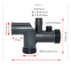 InSinkEasy kitchen waste disposer sewer pipe, anti-odor, anti-backflow, anti-odor, anti-reflux single and double-slot sink sewer pipe, single slot black (with water purifier adapter)