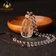 Bailuoqi Natural Citrine Guanyin Pendant Necklace Guanyin Bodhisattva Pendant Ping An Men's Buddha Statue Native Buddha Amulet Citrine (With Lanyard)