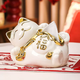 Yusenyi Lucky Cat Tissue Box Cute New Home Living Room Coffee Table Exquisite Ornaments Light Luxury High-Level Creative Tissue Box (Platinum) Lucky Cat Tissue Box