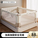 Suzzt bed fence baby bed guardrail baby bedside anti-fall bed guardrail three-sided splicing anti-pinch anti-fall bed fence 1.8+2.0+ 2m three-sided fixator